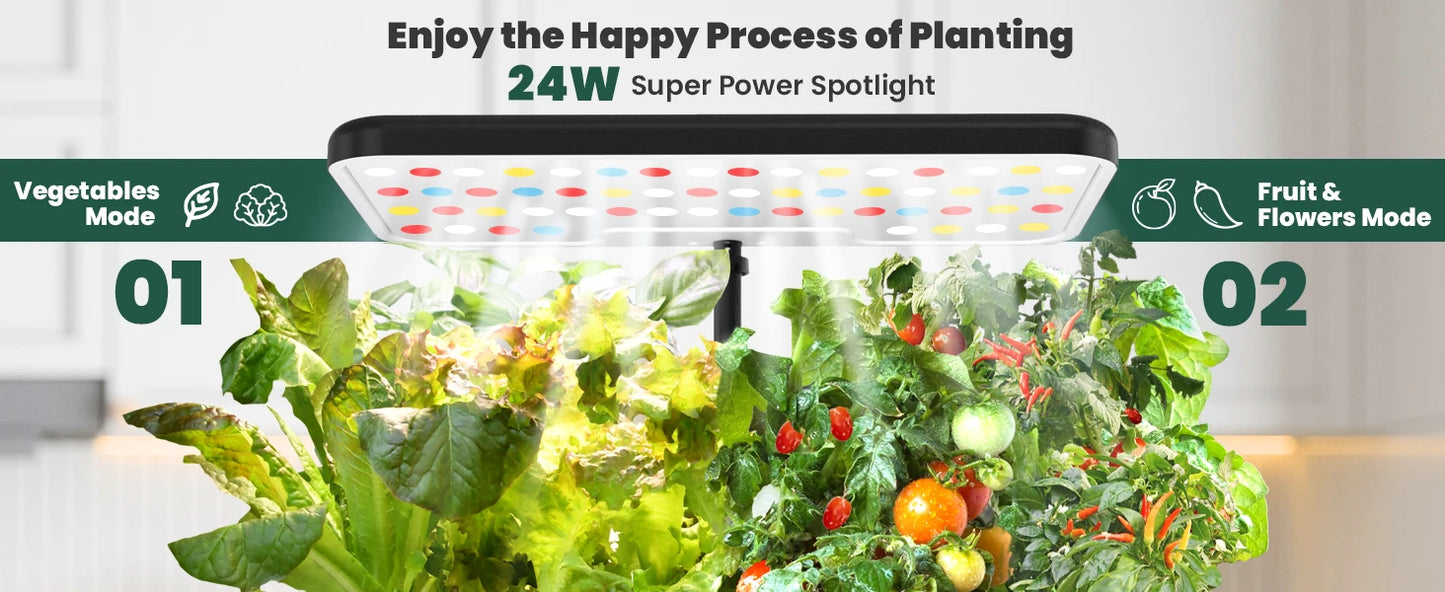 13-Pod Hydroponic Grow System – Fresh Greens at Your Fingertips