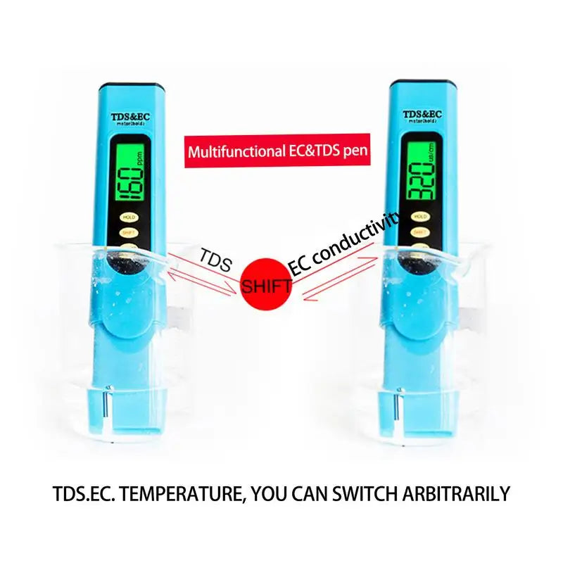 TDS & EC Water Test Pen with Backlight – Accurate for Hydroponics