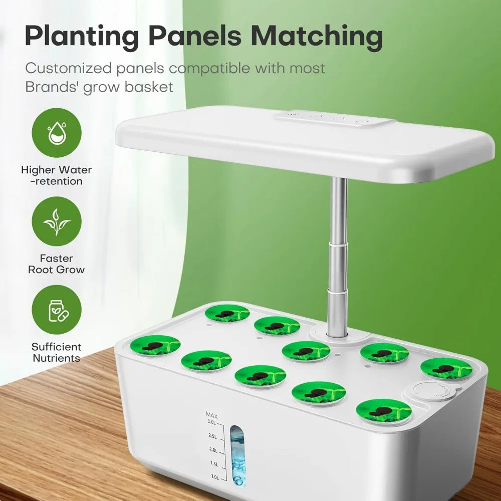 10-Pod Countertop Hydroponic Garden – Effortless Growing, Fresh Harvests Year-Round!
