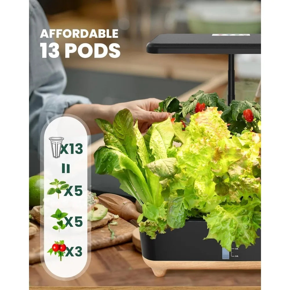 13-Pod Hydroponic Grow System – Fresh Greens at Your Fingertips