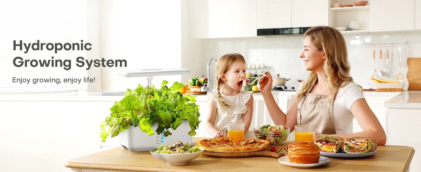 10-Pod Countertop Hydroponic Garden – Effortless Growing, Fresh Harvests Year-Round!