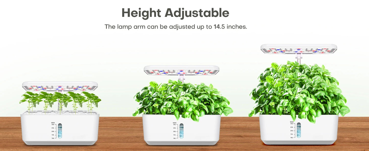 10-Pod Countertop Hydroponic Garden – Effortless Growing, Fresh Harvests Year-Round!