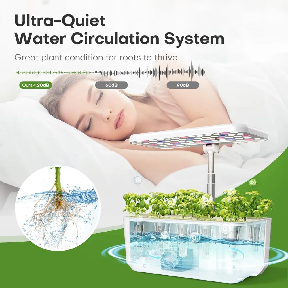 10-Pod Countertop Hydroponic Garden – Effortless Growing, Fresh Harvests Year-Round!