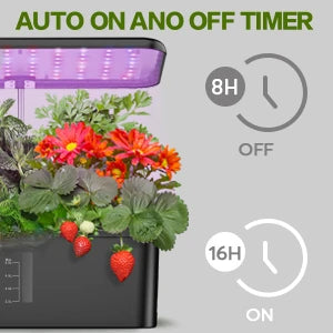 Indoor Hydroponic Garden Kit with Adjustable Grow Light - 12 Pod