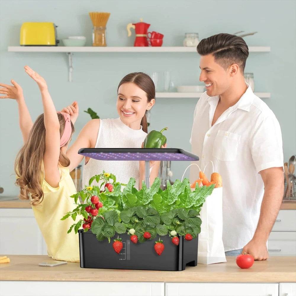 Indoor Hydroponic Garden Kit with Adjustable Grow Light - 12 Pod